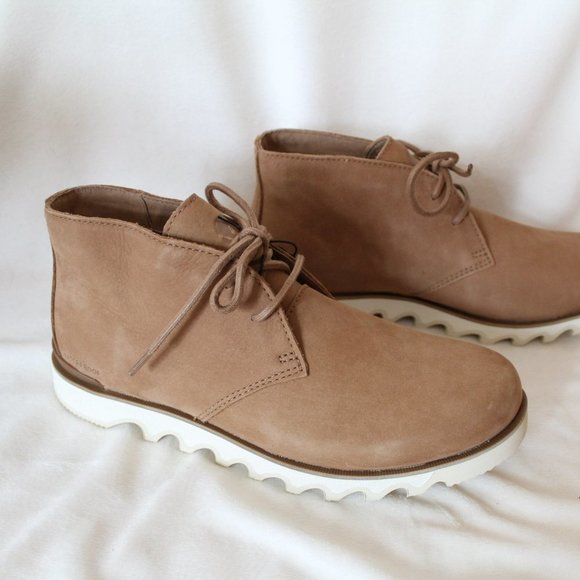 NIB MEN\'S SOREL‎ CHUKKA SUEDE WATERPROOF BOOTS TAN BEIGE main image 5